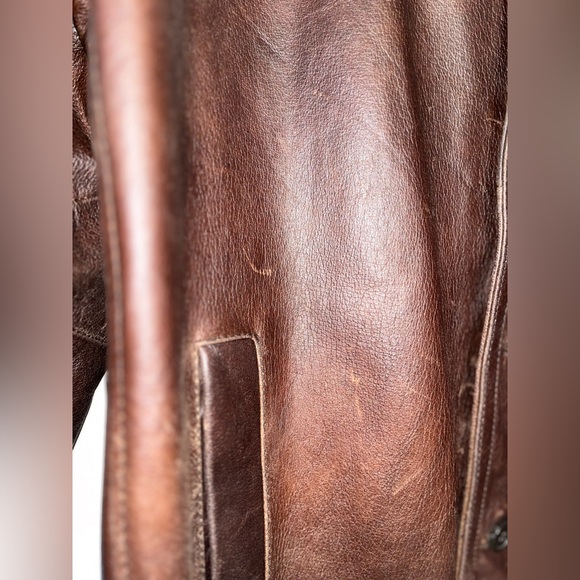 IMPRESSIVE VINTAGE WILSON’S M. JULIAN BROWN DISTRESSED LEATHER JACKET XL - Picture 6 of 12